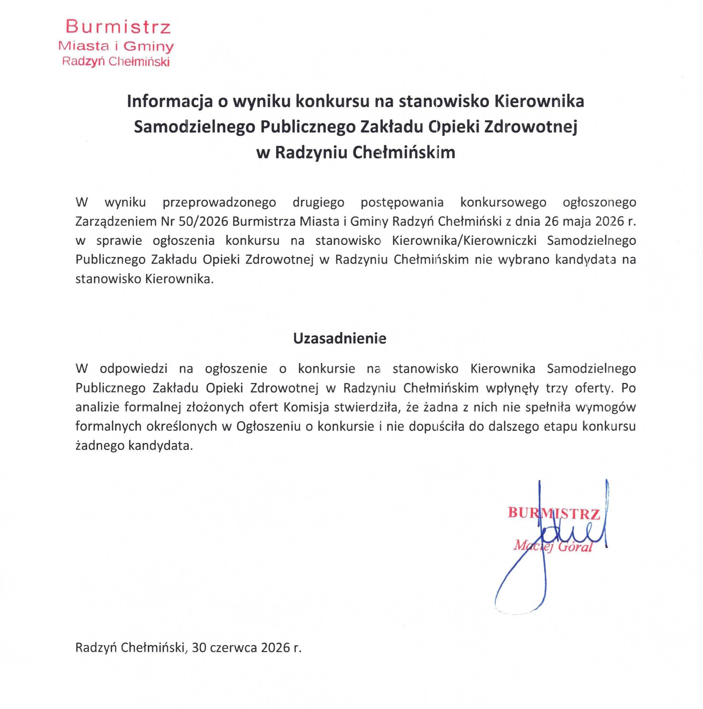 oświadczenie