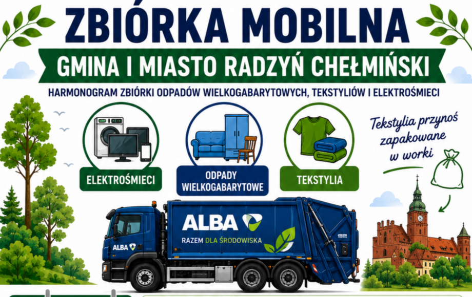 Zbiórka odpadów wielkogabarytowych w Radzyniu Chełmińskim